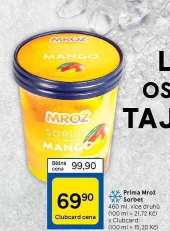 Tesco Prima mrož sorbet 460 ml nabídka