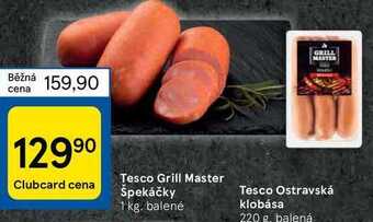 Tesco Tesco grill master špekáčky 1 kg nabídka