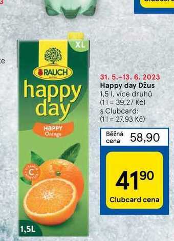 Tesco Happy day džus 1,5 l nabídka