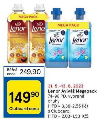 Tesco Lenor aviváž megapack 74-98 pd nabídka