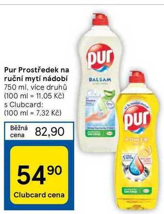 Tesco Pur prostředek na ruční mytí nádobí 750 ml nabídka