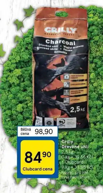 Tesco Grilly dřevěné uhlí 2,5 kg nabídka