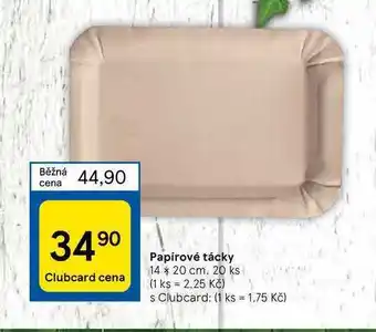Tesco Papírové tácky 14 x 20 cm, 20 ks nabídka