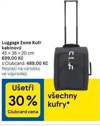 Tesco Luggage zone kufr kabinový nabídka