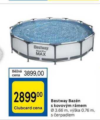 Tesco Bestway bazén s kovovým rámem nabídka