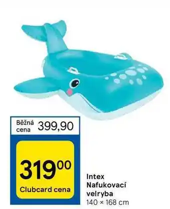 Tesco Intex nafukovací velryba 140 x 168 cm nabídka