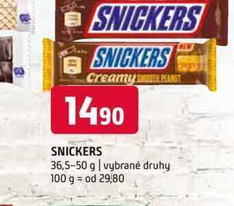Terno Snickers 36,5-50 g nabídka
