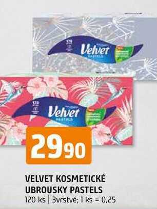 Terno Velvet kosmetické ubrousky pastels 120 ks nabídka