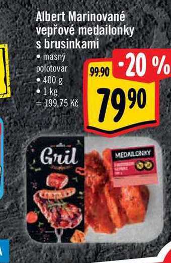 Albert Albert marinované vepřové medailonky s brusinkami 400 g nabídka
