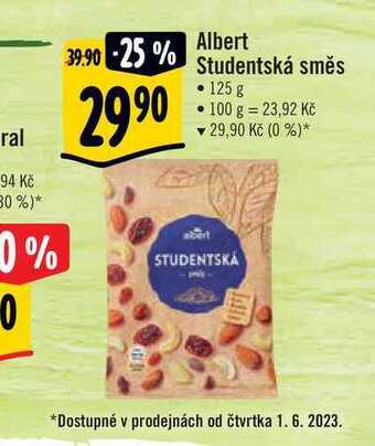 Albert Albert studentská směs • 125 g nabídka