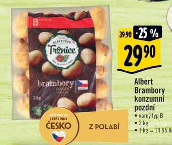 Albert Albert brambory konzumní pozdní 2 kg nabídka