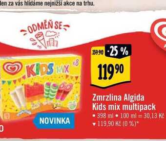Albert Zmrzlina algida kids mix multipack 398 ml nabídka
