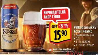 Albert Velkopopovický kozel nealko 0,5 l nabídka