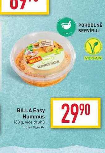 Billa Billa easy hummus 160 g nabídka