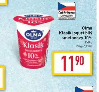 Billa Olma klasik jogurt bílý smetanový 10% 150 g nabídka