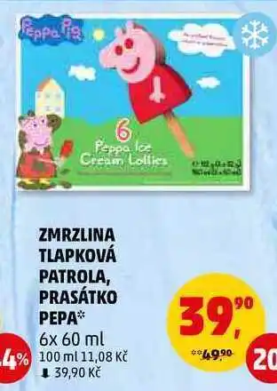 Penny Market Zmrzlina tlapková patrola, prasátko pepa, 6x 60 ml nabídka