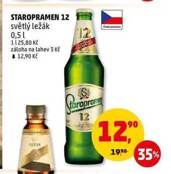 Penny Market Staropramen 12 světlý ležák, 0,5 l nabídka
