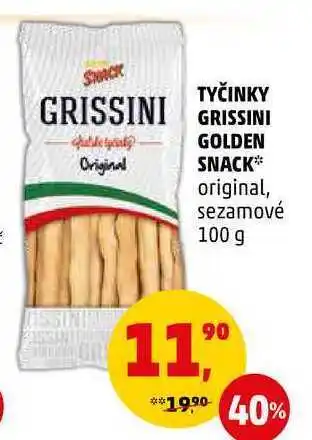 Penny Market Tyčinky grissini golden snack, 100 g nabídka