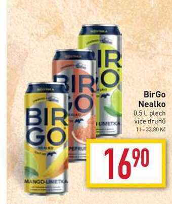 Billa Birgo nealko 0,5 l, plech nabídka