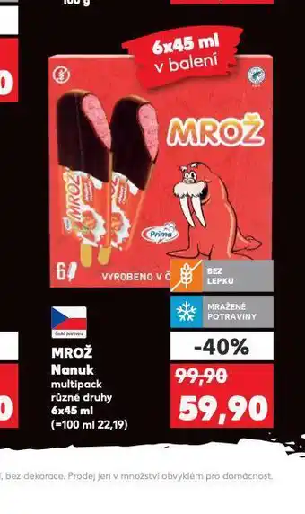 Kaufland Mrož nanuk nabídka