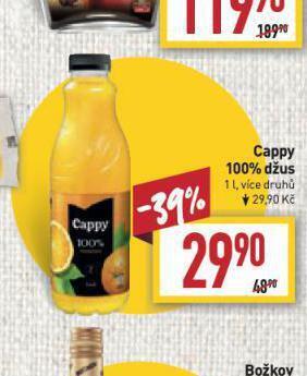 Billa Cappy 100% džus nabídka