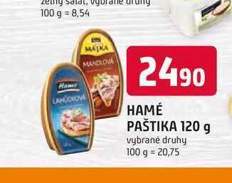 Trefa Hamé paštika 120g, vybrané druhy nabídka