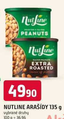 Trefa Nutline arašídy 135 g nabídka