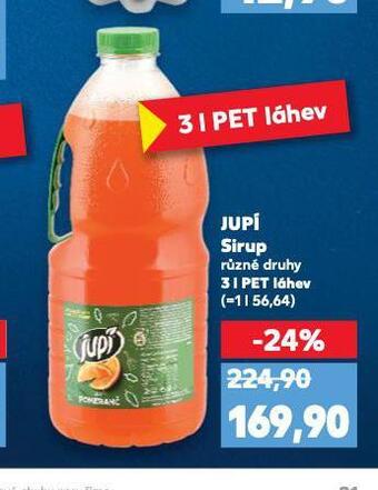 Kaufland Jupí sirup nabídka