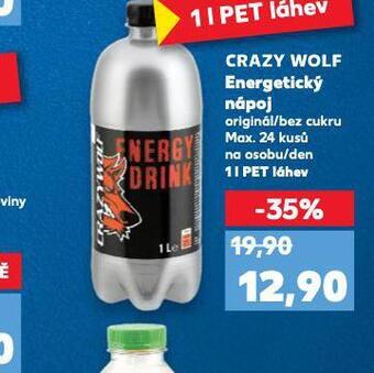 Kaufland Crazy wolf energetický nápoj nabídka