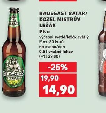 Kaufland Velkopopovický kozel mistrův ležák nabídka