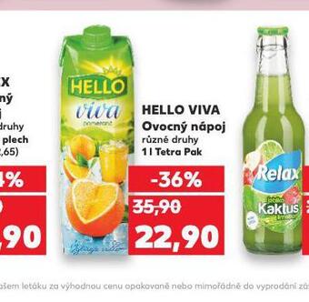 Kaufland Hello viva ovocný nápoj nabídka