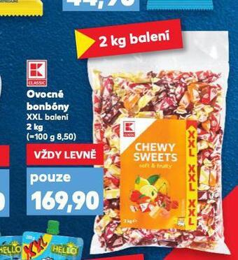 Kaufland Ovocné bonbony nabídka