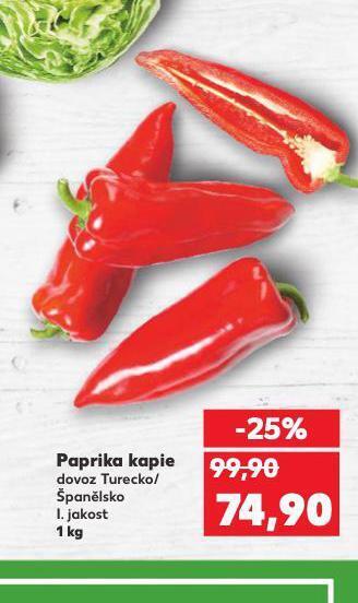 Kaufland Paprika kapie nabídka