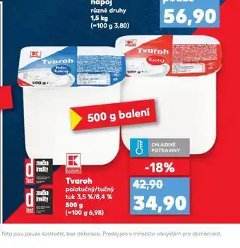 Kaufland Tvaroh polotučný / tučný nabídka