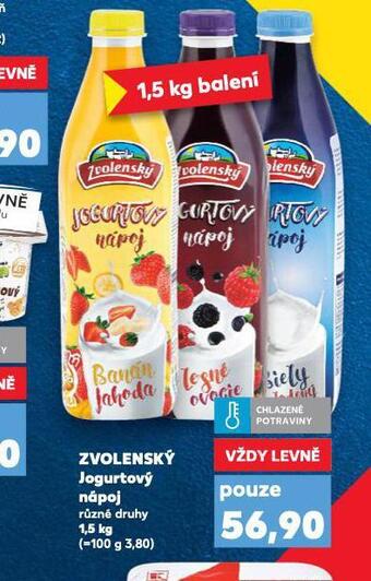 Kaufland Zvolenský jogurtový nápoj nabídka