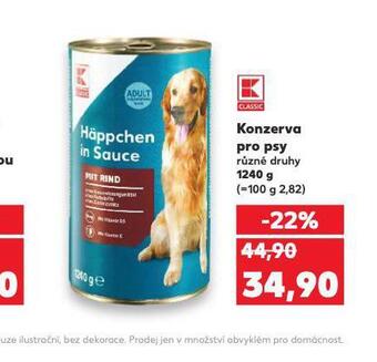 Kaufland Konzerva pro psy nabídka