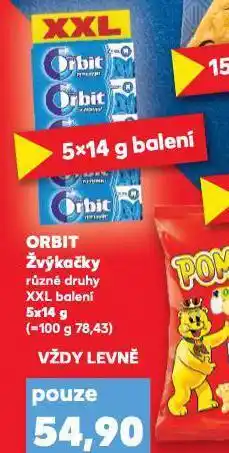 Kaufland Žvýkačky orbit nabídka
