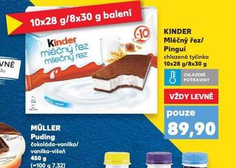 Kaufland Kinder mléčný řez / pinguí nabídka
