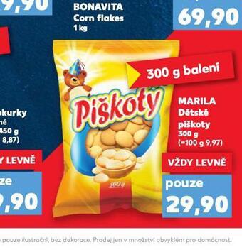 Kaufland Marila dětské piškoty nabídka
