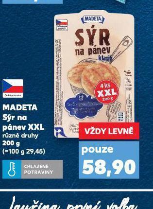 Kaufland Madeta sýr na pánev xxl nabídka