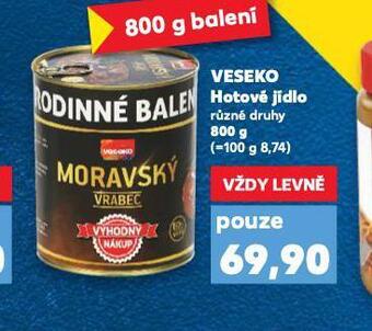 Kaufland Veseko hotové jídlo nabídka