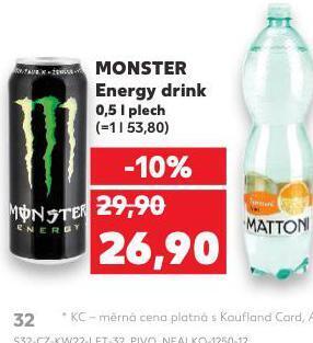 Kaufland Monster energy drink nabídka