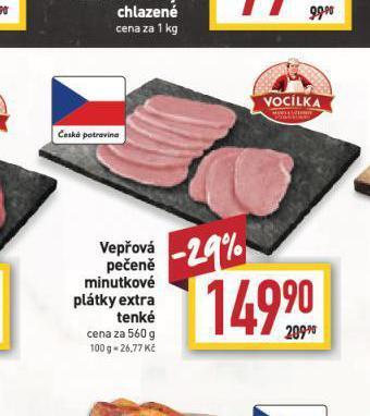 Billa Vepřová pečeně nabídka