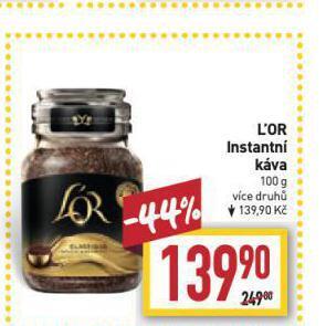 Billa L'or káva nabídka