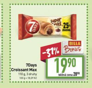 Billa 7days croissant nabídka