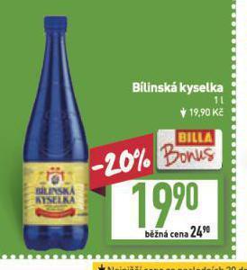 Billa Bílinská kyselka nabídka