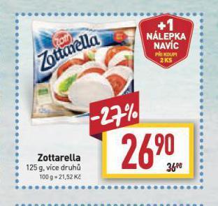Billa Zottarella sýr nabídka