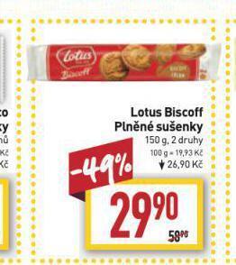 Billa Lotus biscoff sušenky nabídka