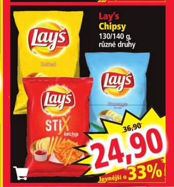 Norma Lay's Chipsy 130-140g nabídka