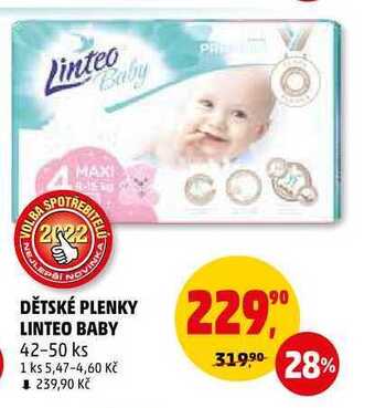 Penny Market Dětské plenky linteo baby, 42-50 ks nabídka